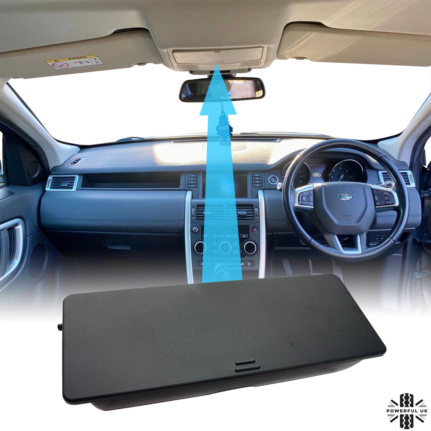 Genuine Sunglasses Holder Upgrade / Repair kit for Land Rover Discovery 5 - Black