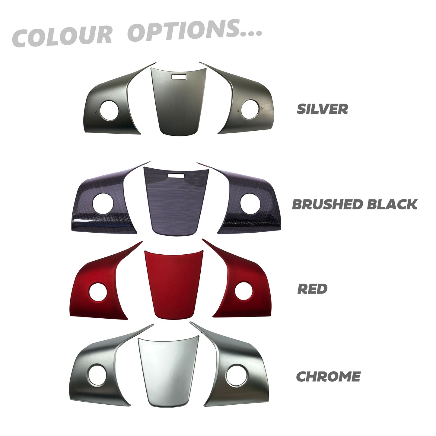 Steering Wheel Column Cover Trims for Tesla Model 3 - Red