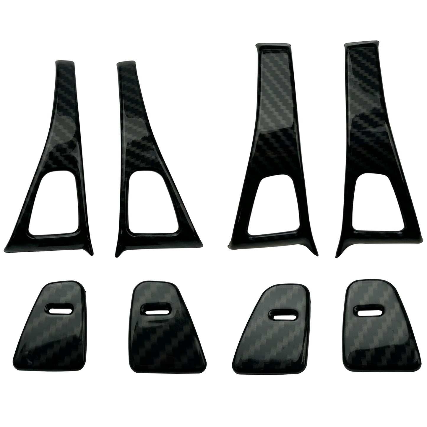 Door Button Surrounds Trim in Carbon Fibre for Tesla Model 3