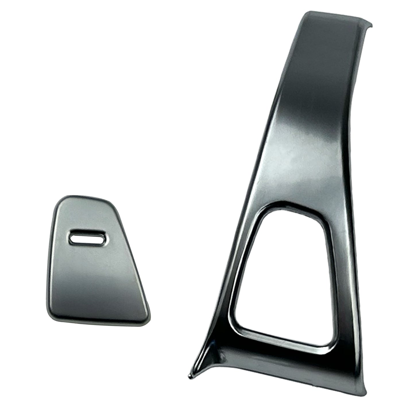 Door Button Surrounds Trim in Silver for Tesla Model 3