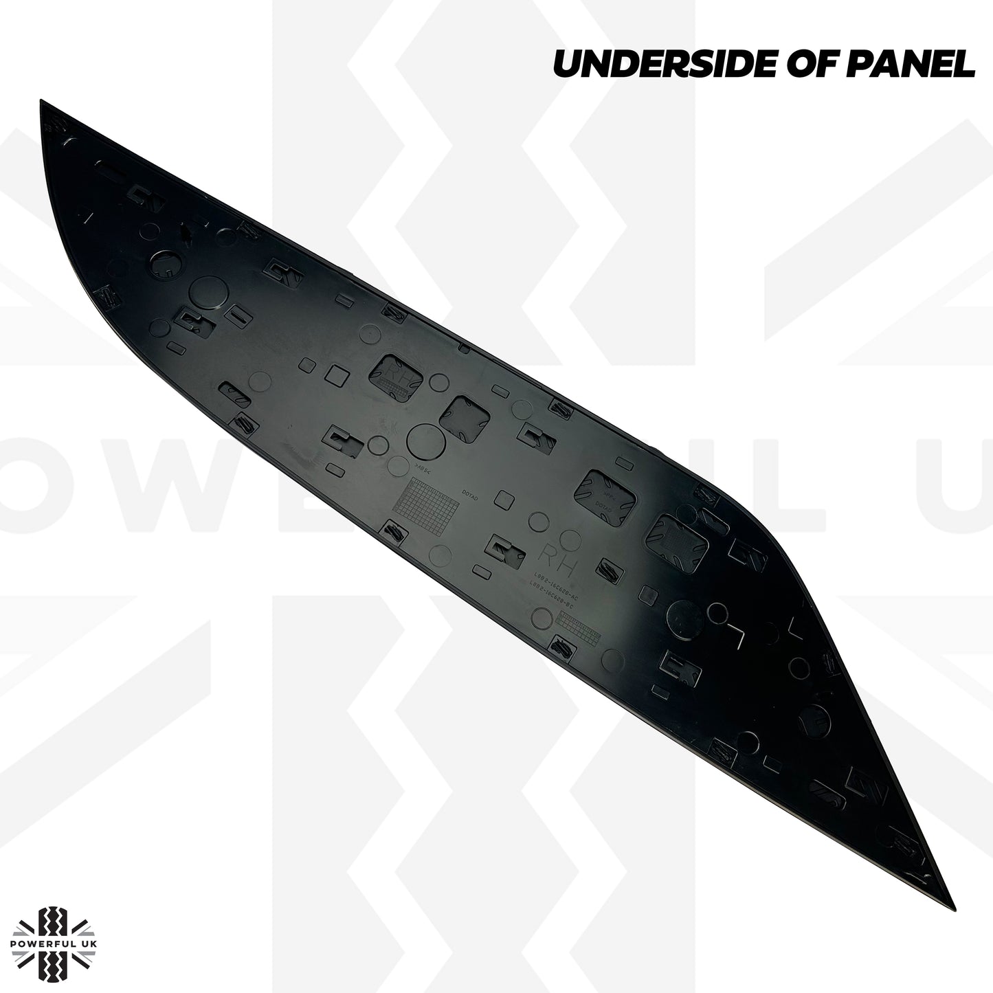 Black Bonnet Chequer Trim Panels for Land Rover Defender L663 - Right