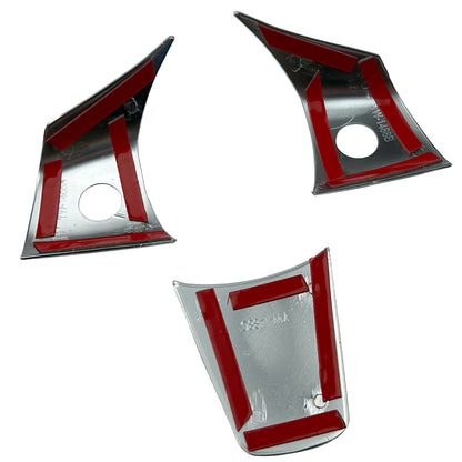 Steering Wheel Column Cover Trims for Tesla Model 3 - Chrome