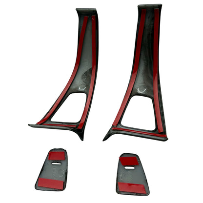 Door Button Surrounds Trim in Carbon Fibre for Tesla Model 3