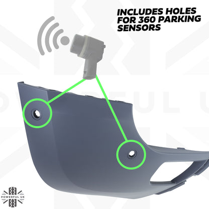 Front Bumper Corner for Land Rover Defender L663 in Primer (Smooth) - RIGHT