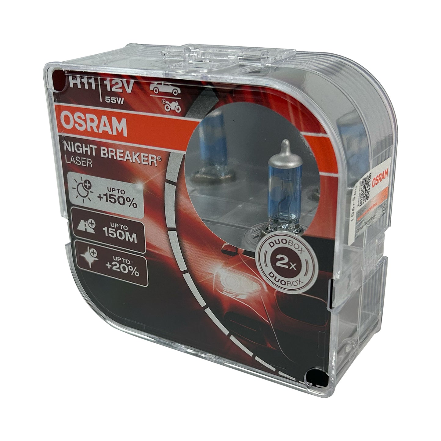 2x OSRAM H11 Night Breaker Laser  headlight light bulb upgrade Freelander 2 2010