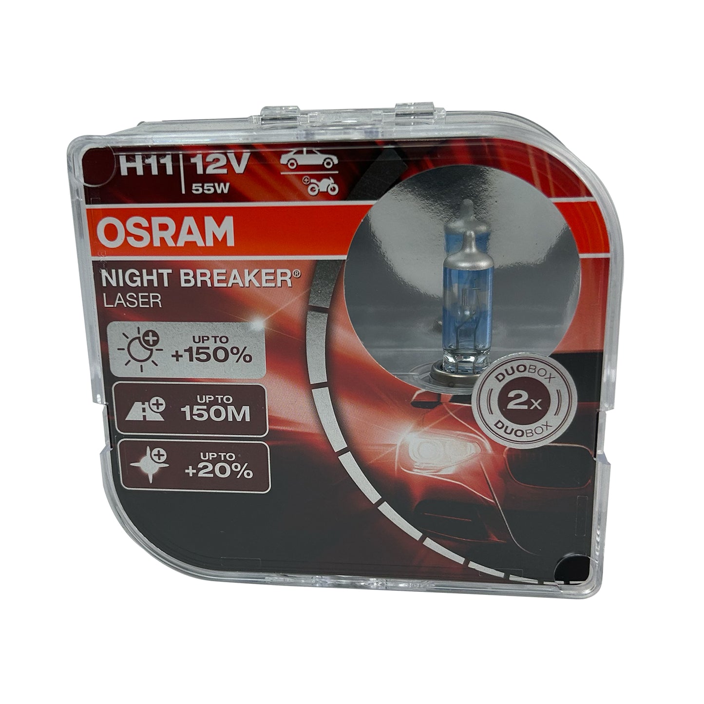 2x OSRAM H11 Night Breaker Laser  headlight light bulb upgrade Freelander 2 2010