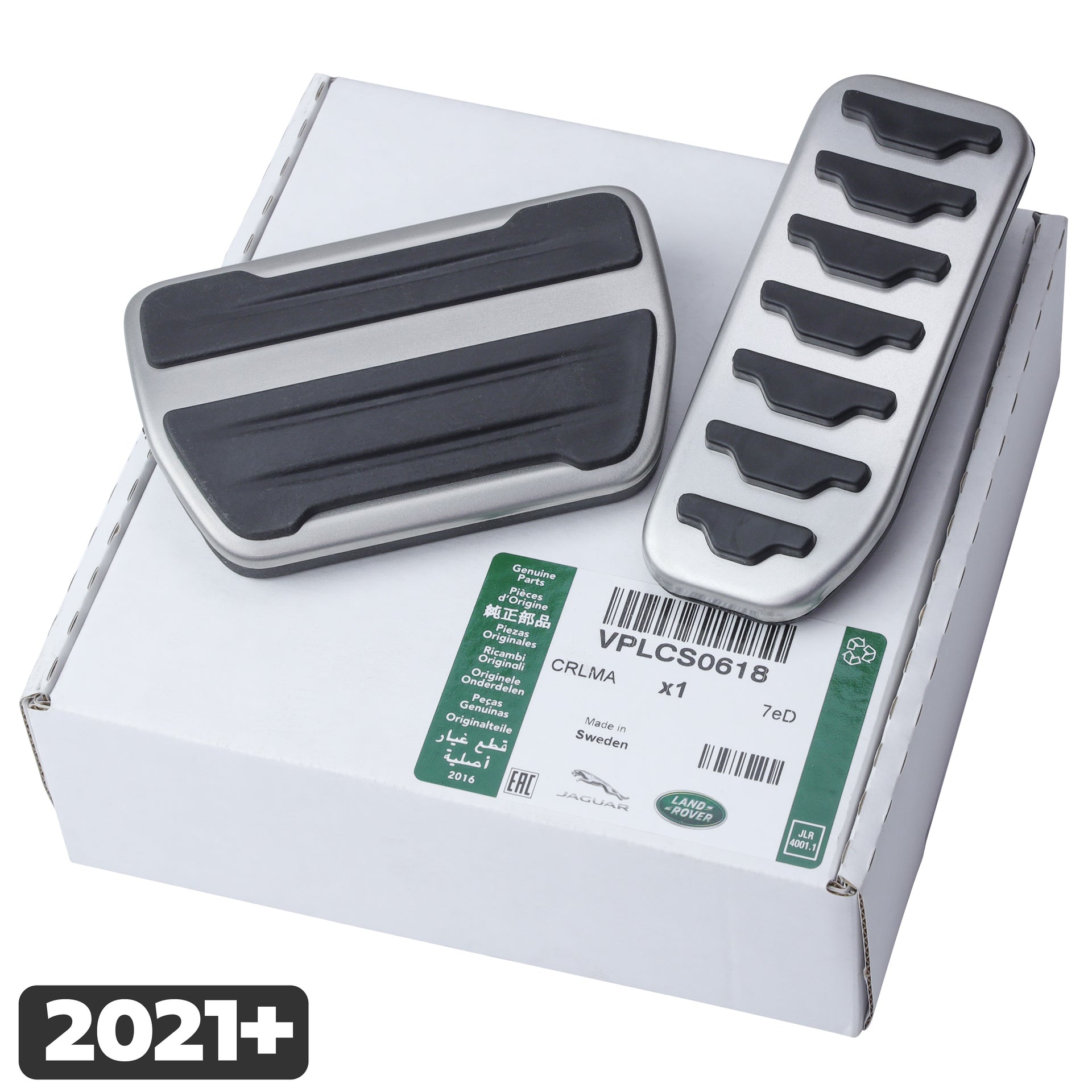 Copripedali Auto In Alluminio | Adatti Per Land Rover Discovery Sport, Range Rover Evoque, Jaguar F-Pace XE XF | Pedaliera Sportiva (Colore: Poggiapiede) - 2