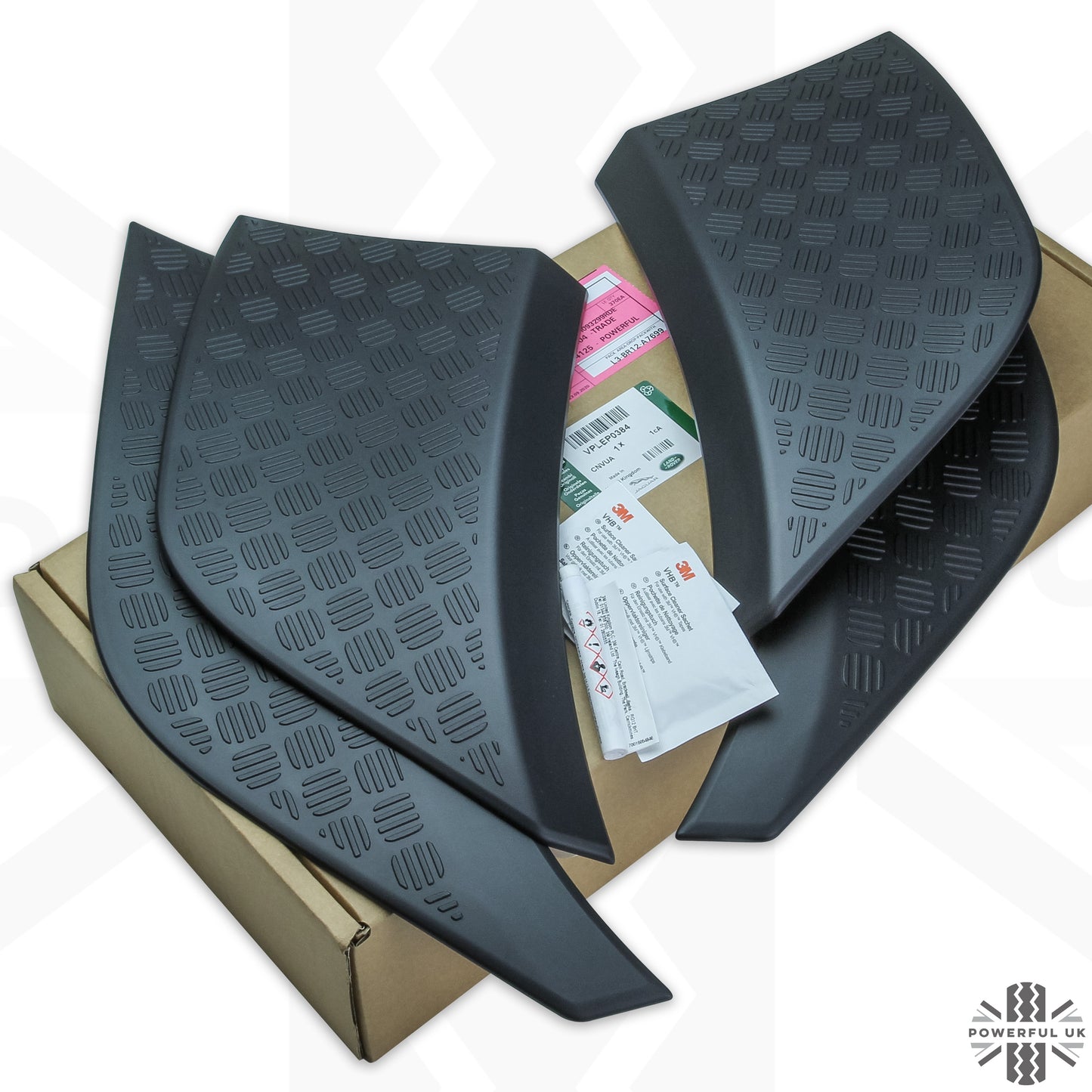 Chequer Plate Wheel Arch Trim Kit (genuine) for Land Rover Defender L663 (110/130)