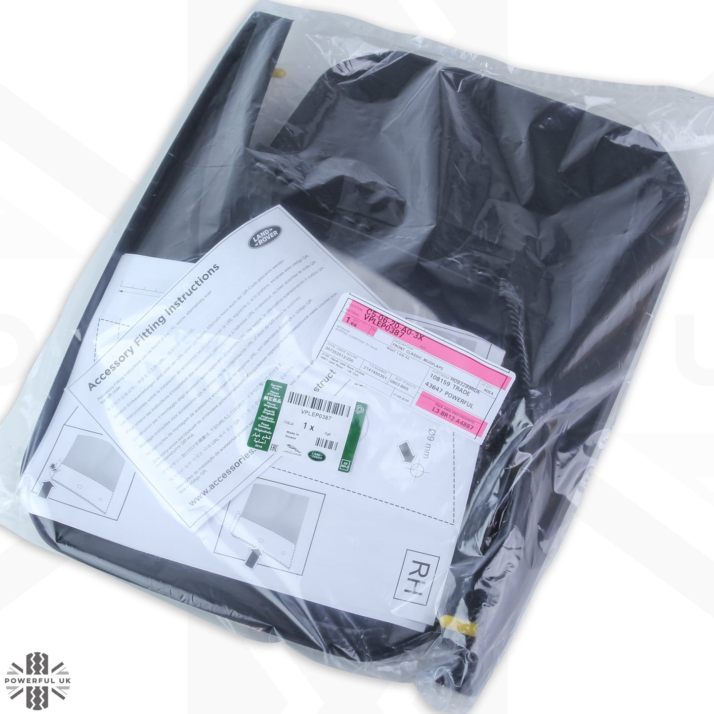 Front Mudflaps - Classic Design - Genuine - for Land Rover Defender L663