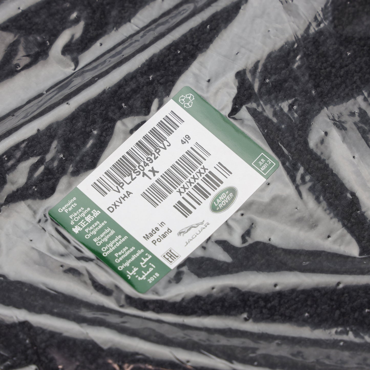 Genuine Land Rover Premium Black Carpet Boot Mat for Range Rover Evoque 2 (2019+)