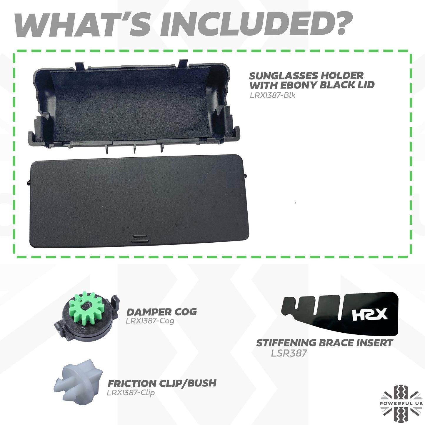 Sunglass Holder Retrofit Kit for Land Rover Defender L663 - Ebony Black