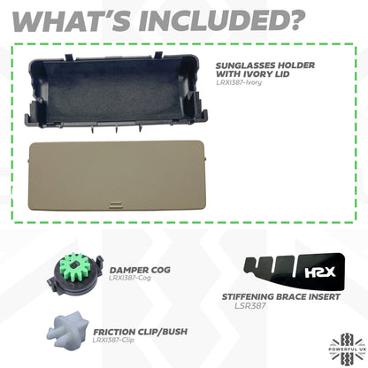 Genuine Sunglasses Holder Upgrade / Repair kit for Land Rover Discovery Sport - Ivory