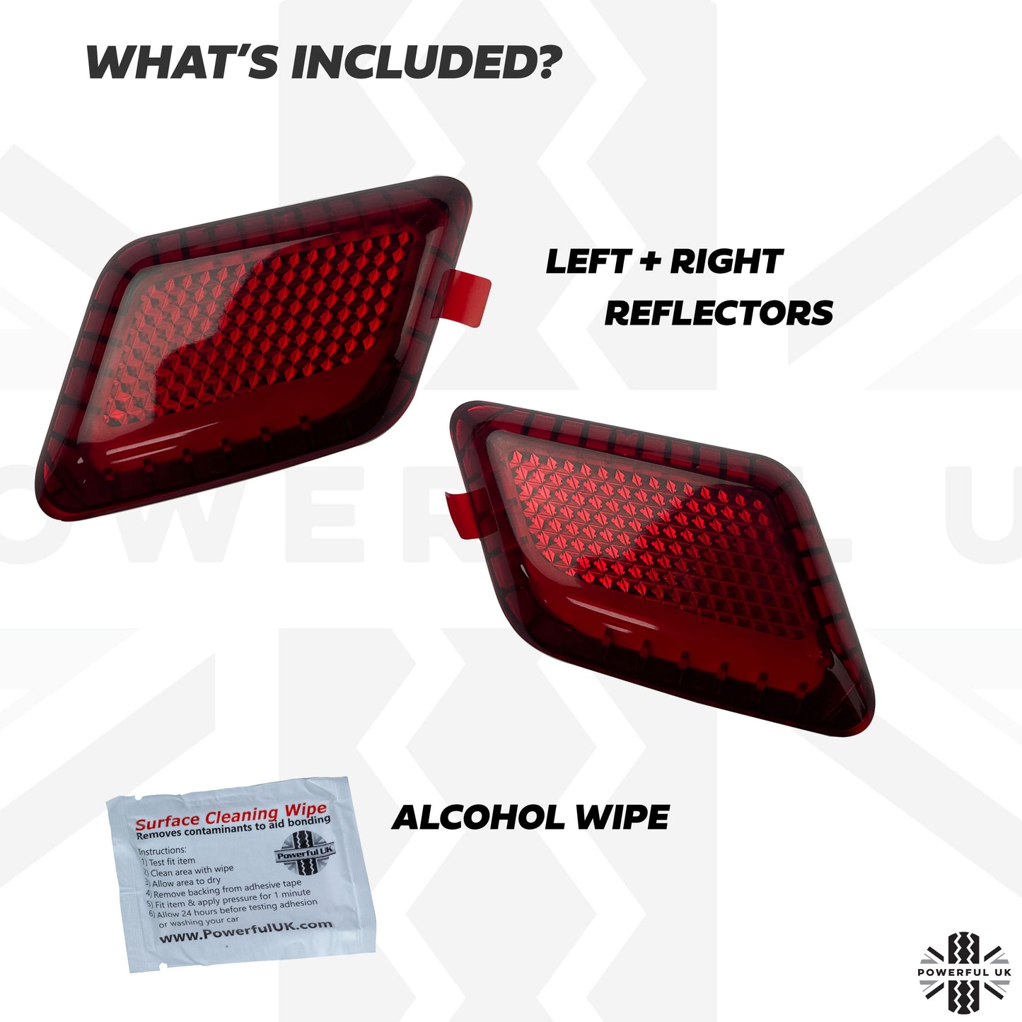 Interior Door Card Reflectors for Land Rover Defender L663 - Pair