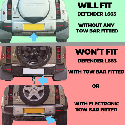 Rear Bumper Tow Eye Cover for Land Rover Defender L663 - Primer