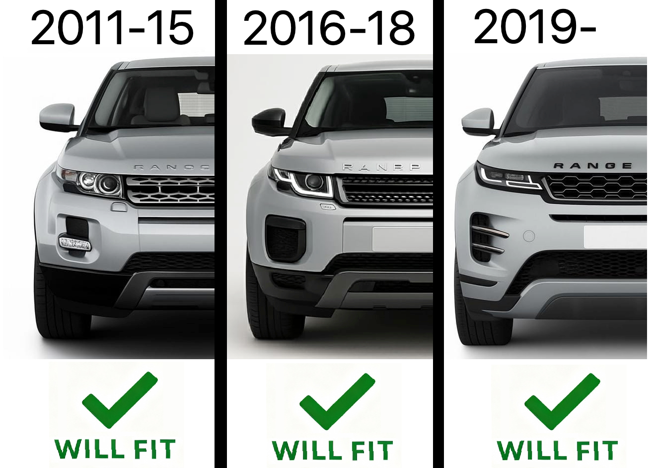 Replacement White Plastic Tailgate Trim Retaining Clips for Range Rover Evoque - Genuine