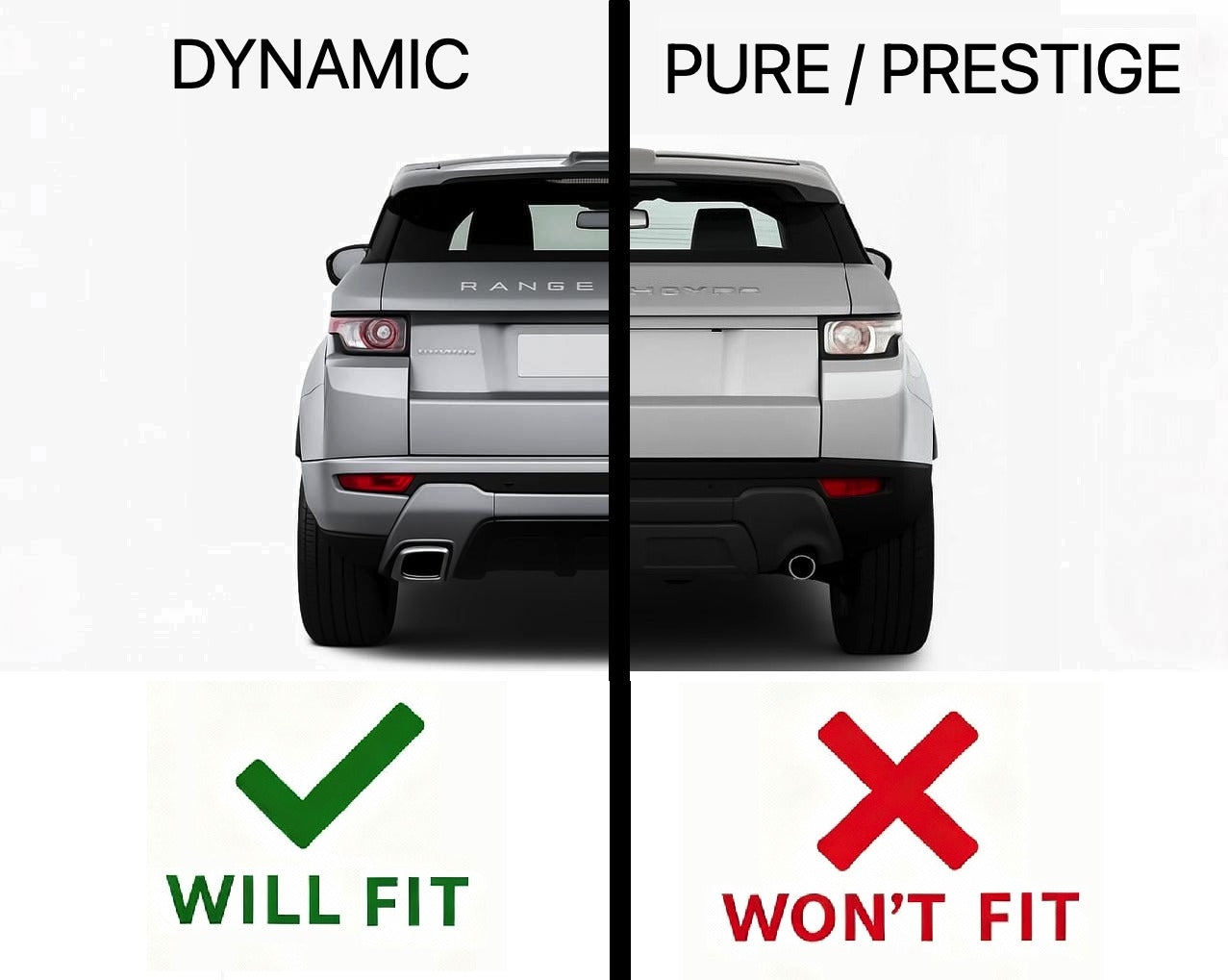 Mudflap Kit for Range Rover Evoque L538 Dynamic - Rear - Aftermarket