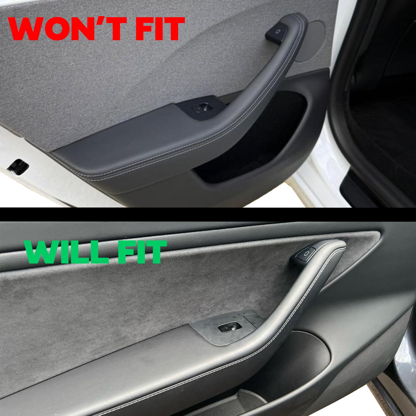 Window Switch Surrounds Trim in Oak Effect for Tesla Model 3 - LHD