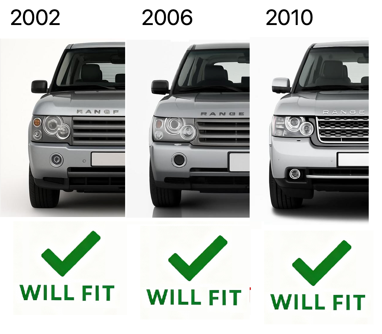 2pc Pedal Cover Kit for Range Rover L322