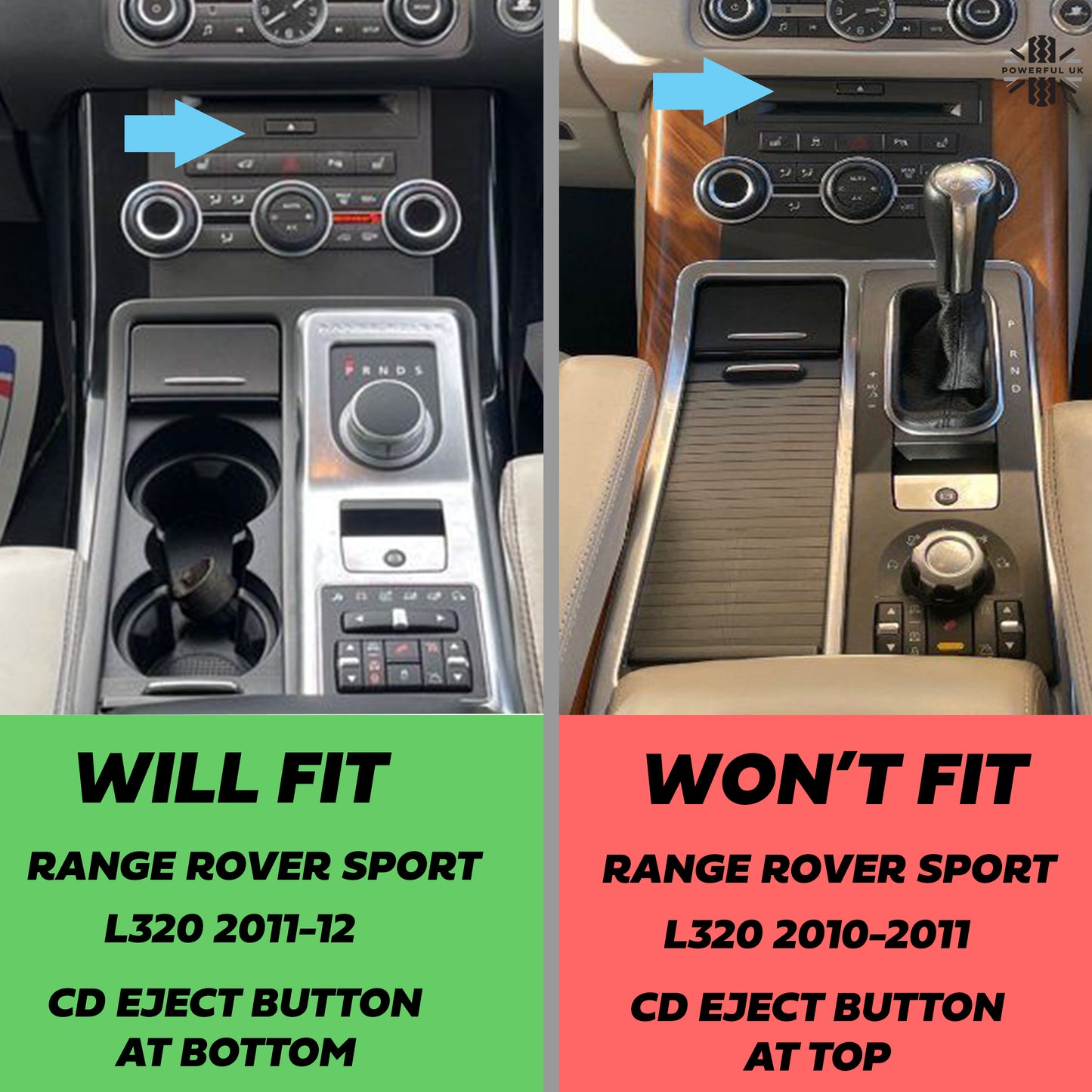 Centre Console Dash Heater Fascia Panel in Carbon Fibre for Range Rover Sport - Late Type