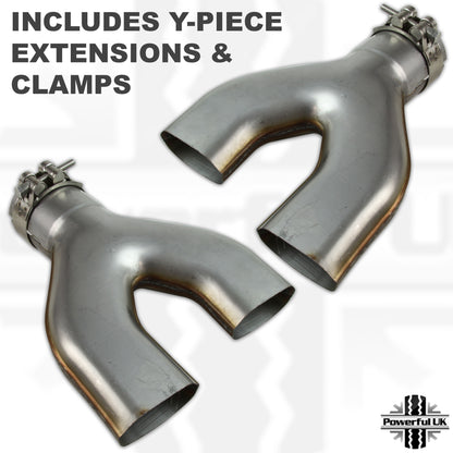 Rear Bumper Quad Exhaust Tips "SVO Style" for Range Rover L405 - Stainless Steel