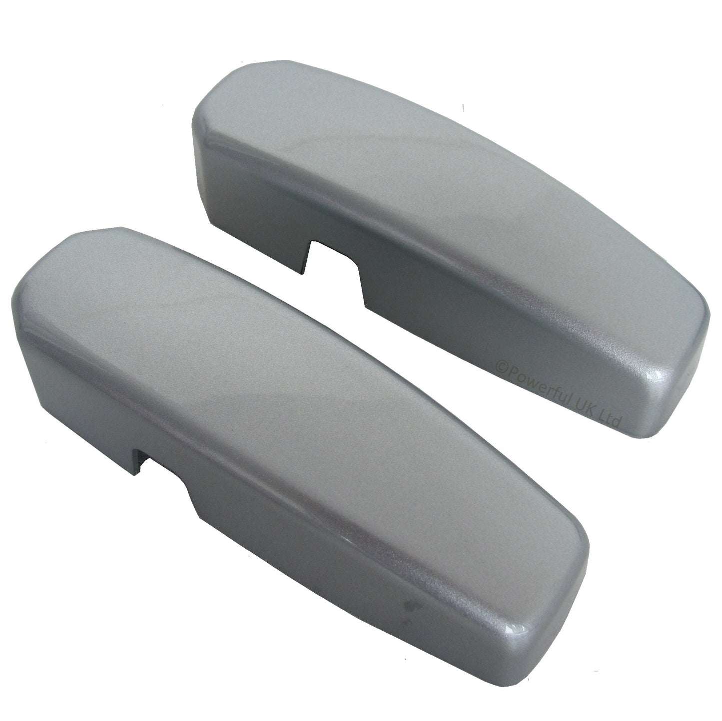 Windscreen Bracket Protector Covers - Zambezi Silver - for Land Rover Defender
