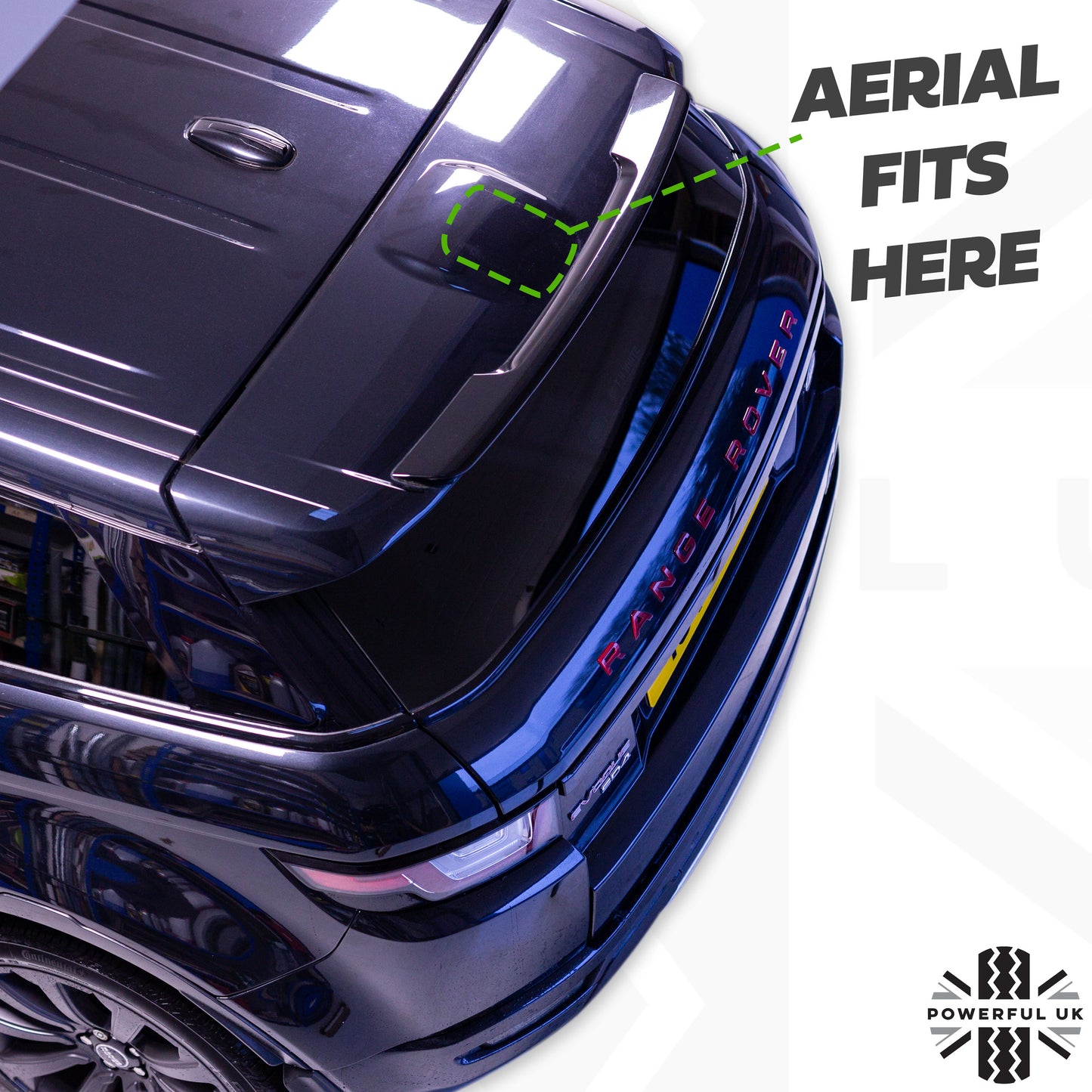 Rear Roof Spoiler Dummy Twin Aerial Range Rover Evoque 2011-15