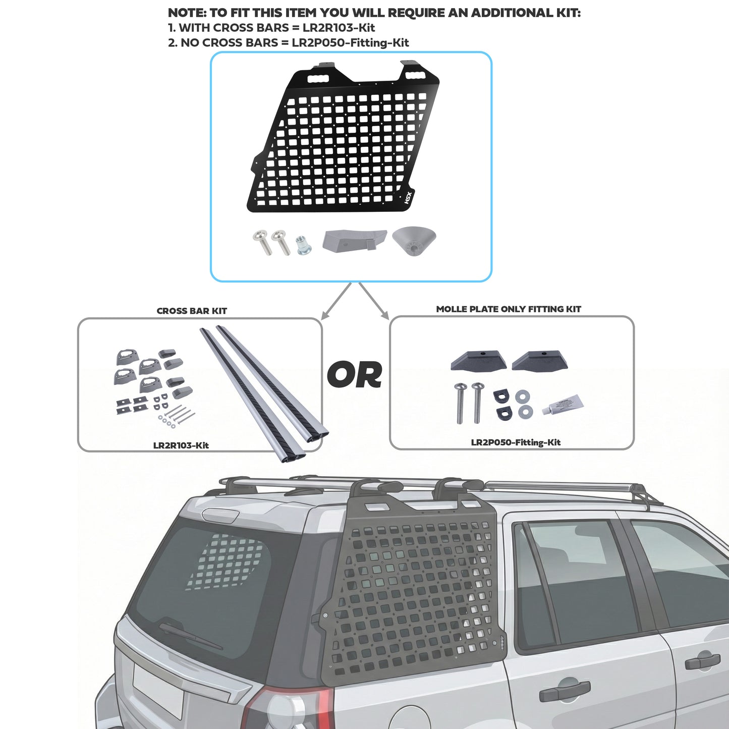 Molle Plate Kit for Land Rover Freelander 2 - Right