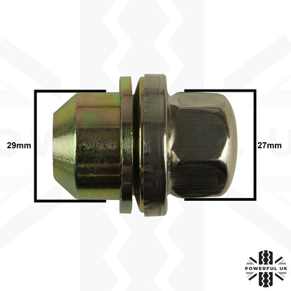 Wheel nut kit 20pc to Fit Land Rover Discovery 2 alloy 18 19"  Sloped bolt TD5