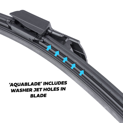 2x Front Wiper Blades for Land Rover Defender L663 - Late Type (Aquablade) - RHD