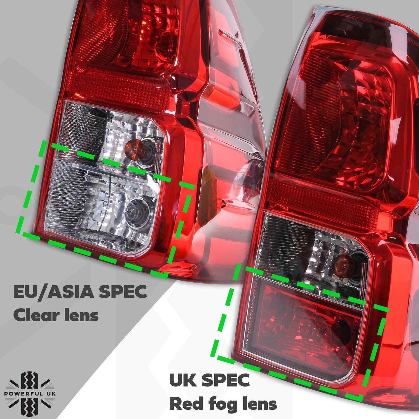 Rear Light inc loom - RH - for Toyota Hilux Mk8 Revo (2016 on) - EU Spec No Fog