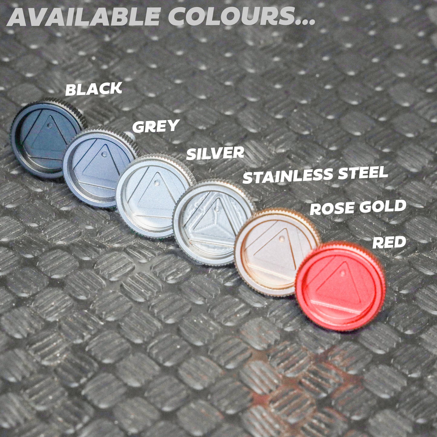 Warning Triangle Hatch Knobs for Land Rover Defender L663 - Silver
