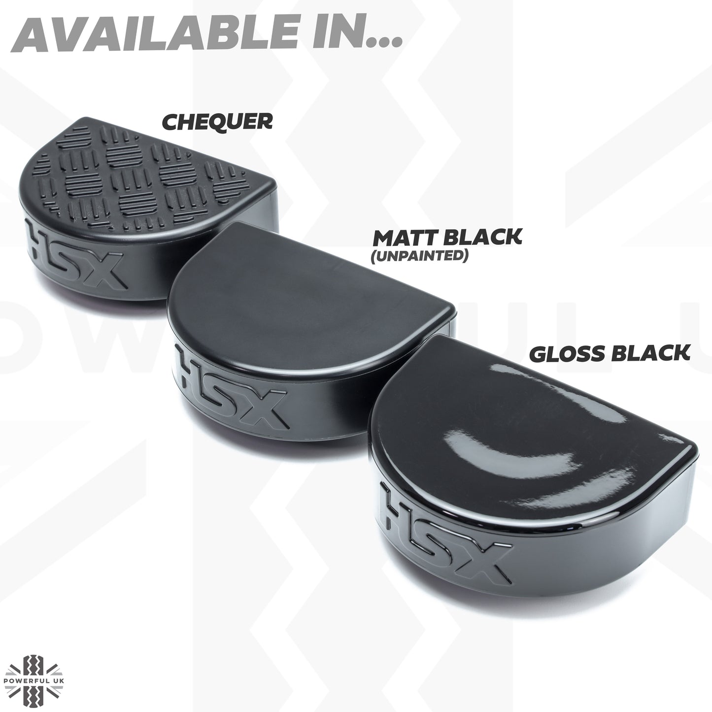 2x Tow Eye Bungs for Land Rover Defender L663 - Smooth Top - Matt Black