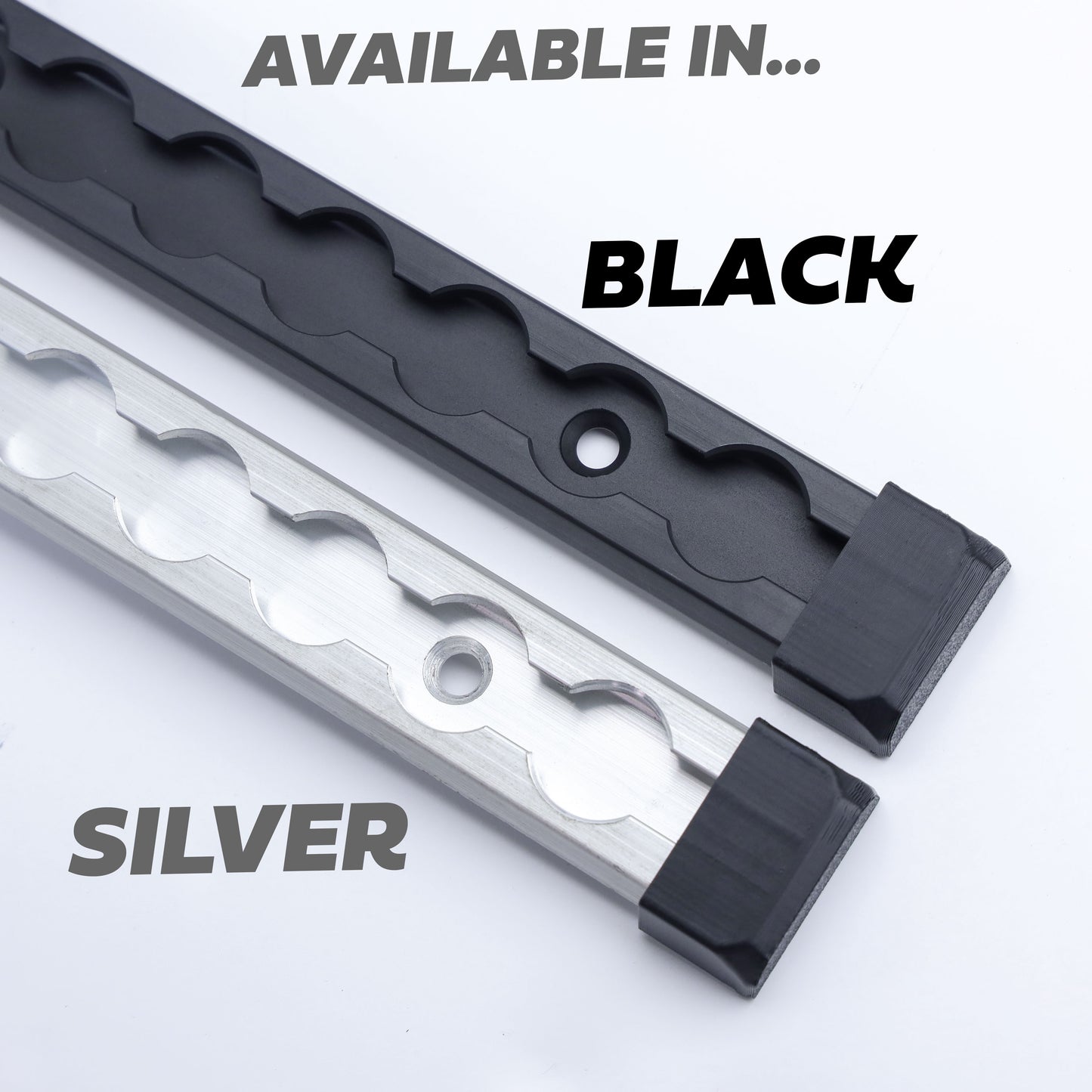 Black Anodised Utility Side Rail for Land Rover Defender L663 90 - Right Kit