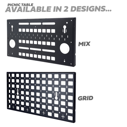 Tailgate Folding Picnic TABLE KIT for Land Rover Defender L663 - Grid Design