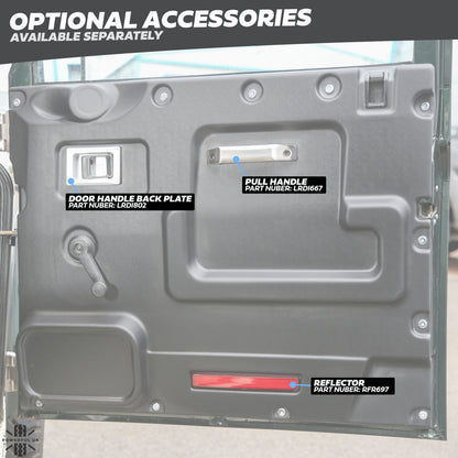 4x Door Handle Bowls for Land Rover Classic Defender - Satin Black