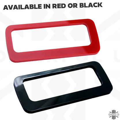 Rear Bumper Tow Loop Finisher Inserts - RED - for Land Rover Defender L663
