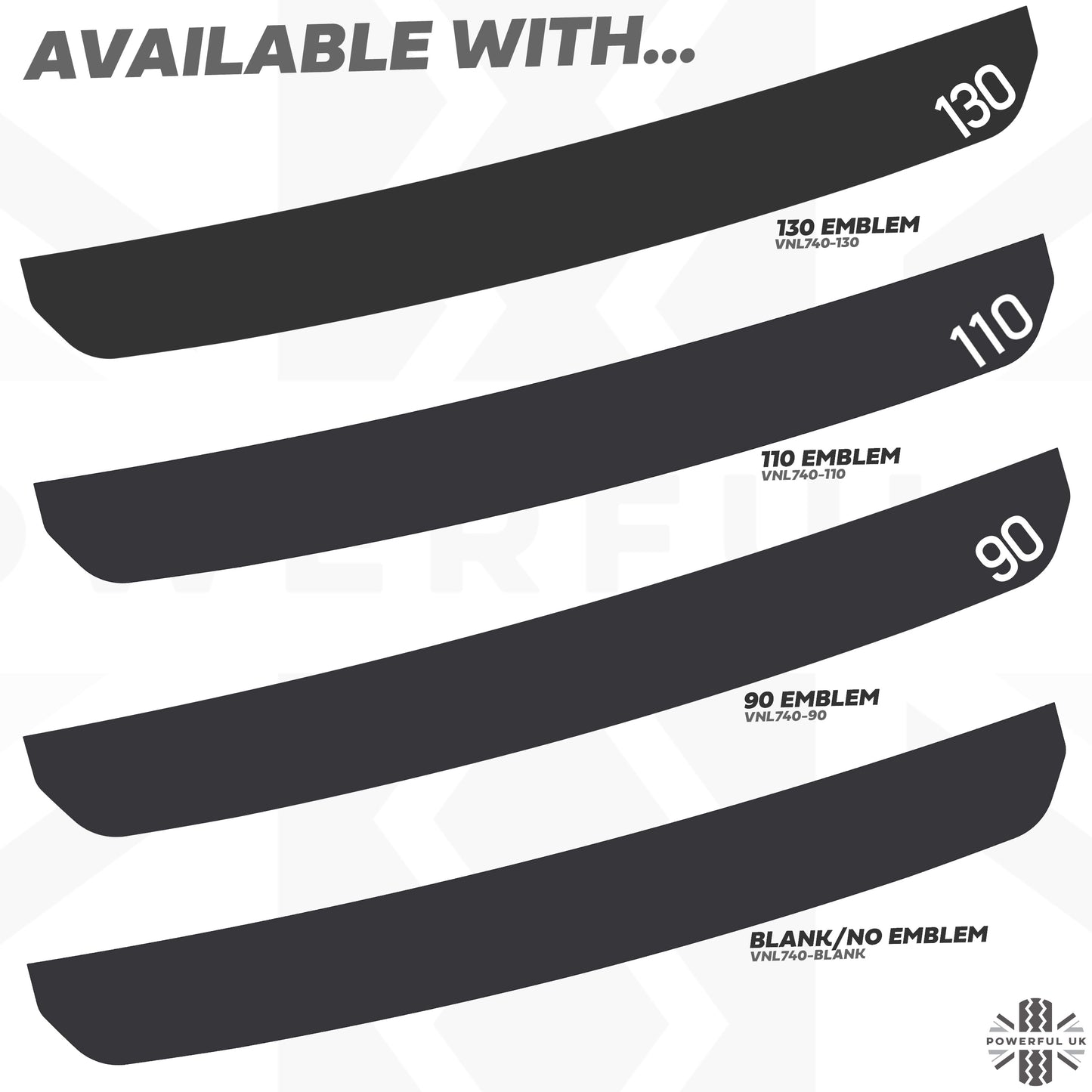 Rear Bumper Protection Decal for Land Rover Defender L663 - with 130 emblem