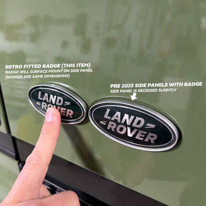 2x Genuine Oval Badges for Land Rover Defender L663 Side Panel