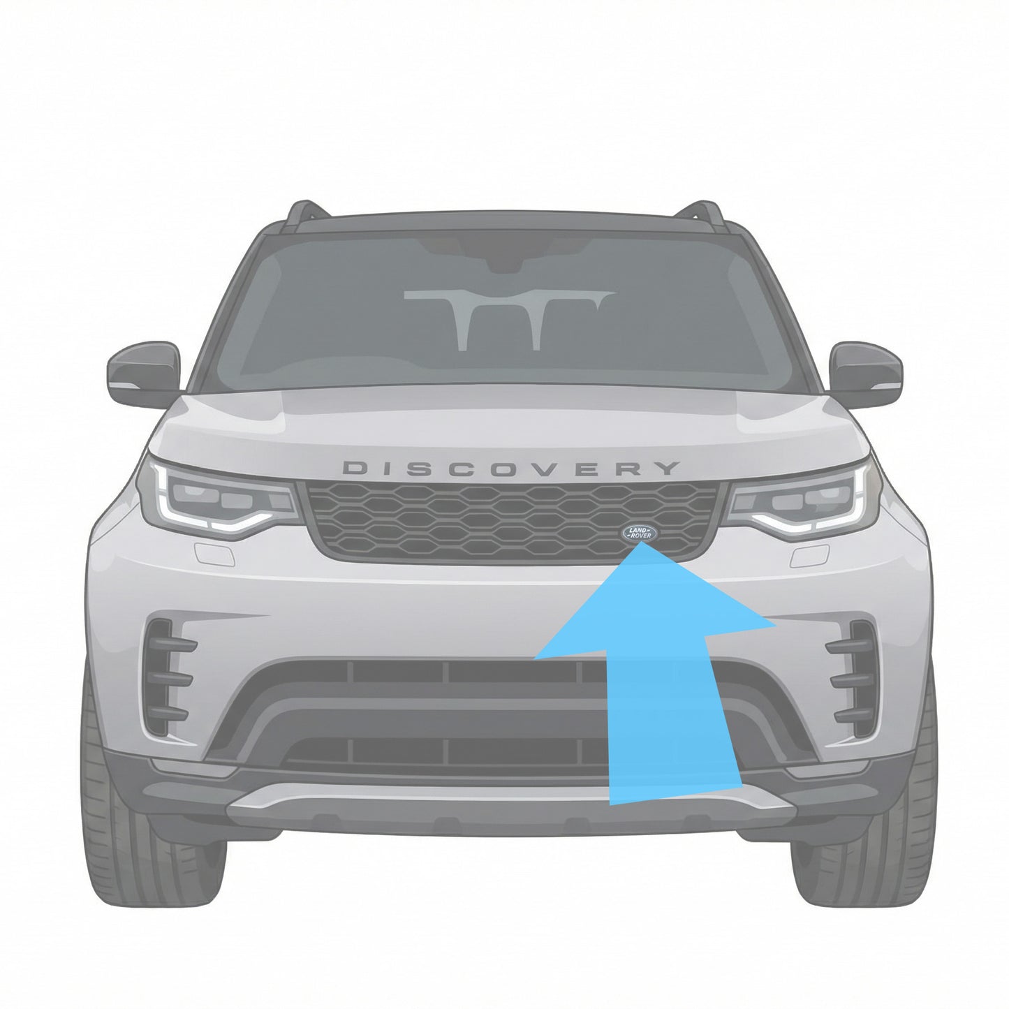 Genuine Front Grille Badge - Green & Silver - for Land Rover Discovery 5