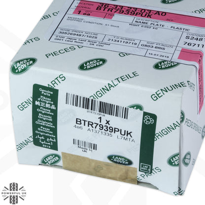 Genuine Bonnet Lettering for Range Rover P38 - Basalt