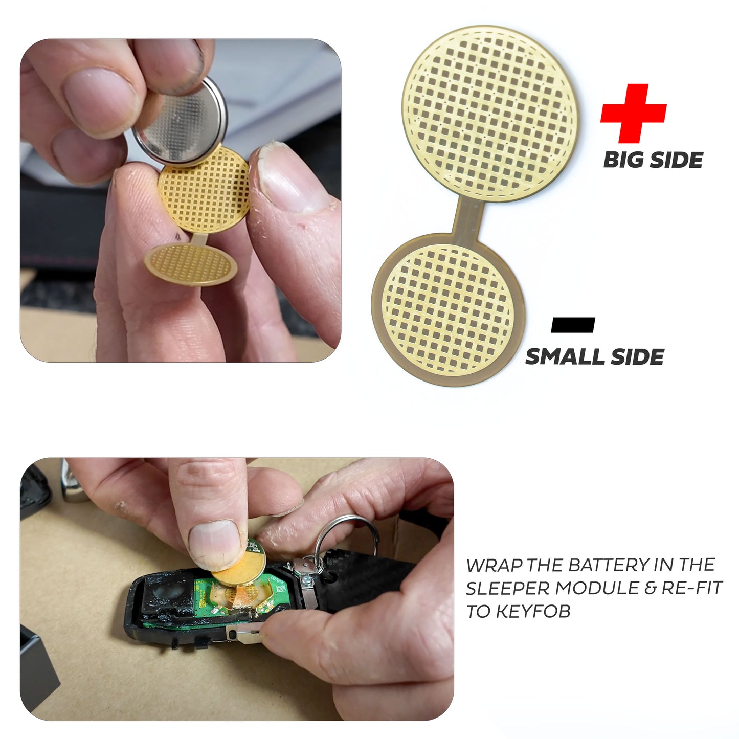 Keyfob Battery Sleeper Kit & Faraday Pouch (Anti Relay Theft)