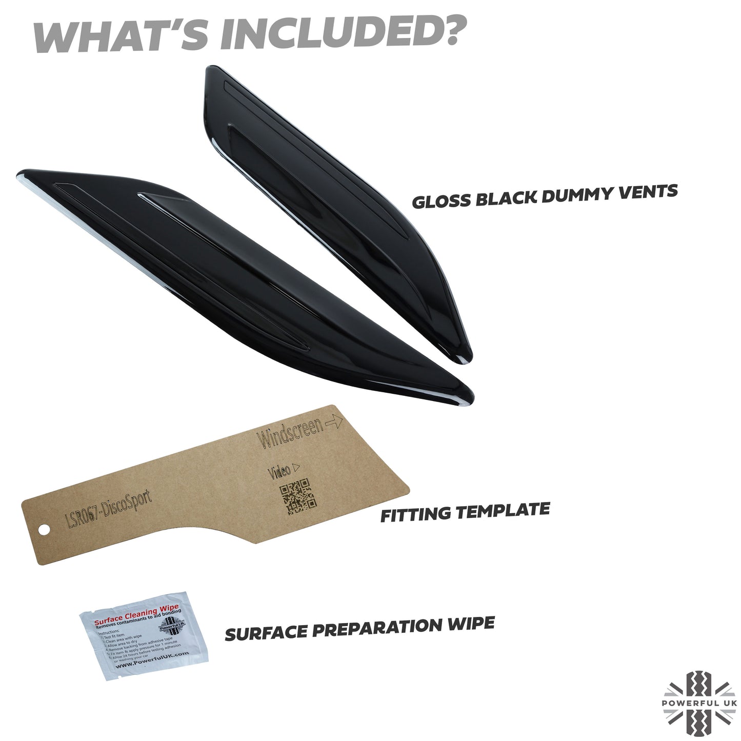 Dummy Bonnet Vents 'All Gloss Black' for Land Rover Discovery Sport