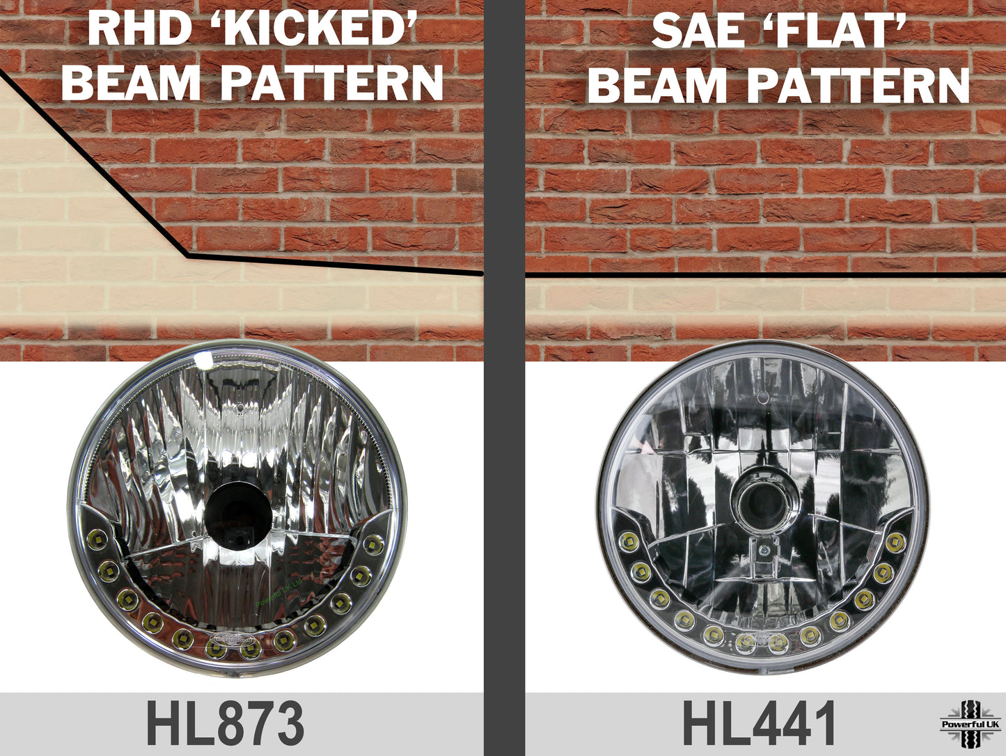 Kit Car Round 7" Headlight - DRL Style - LHD