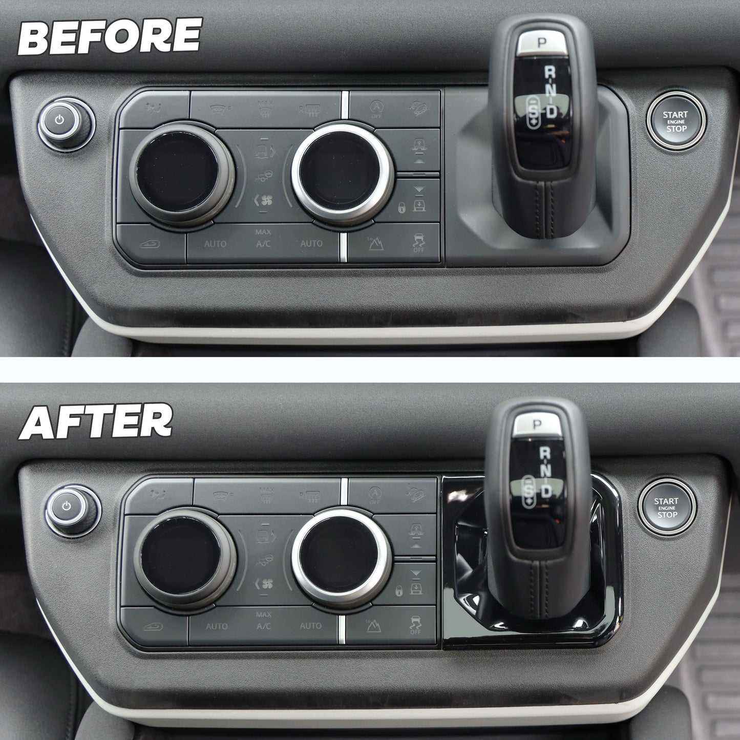 Gear Selector Surround Trim - Gloss Black - for Land Rover Defender L663