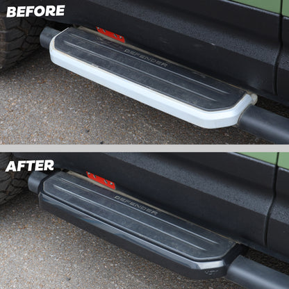 4x Side Step Covers (Smooth Finish) for Land Rover Defender L663 (110/130) - Semi-gloss Black