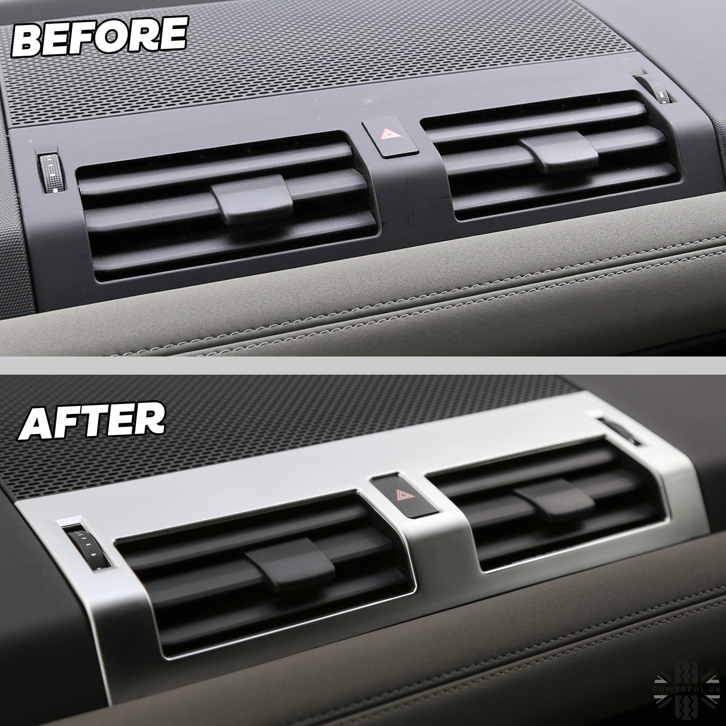 Centre Air Vent Cover Trim - Silver - for Land Rover Defender L663