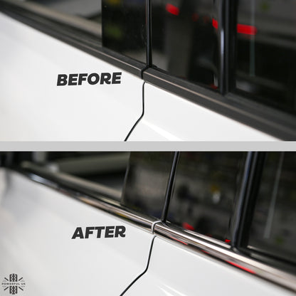 4pc Window Rubber Trim Set in Stainless Steel for Land Rover Defender L663 (110/130)