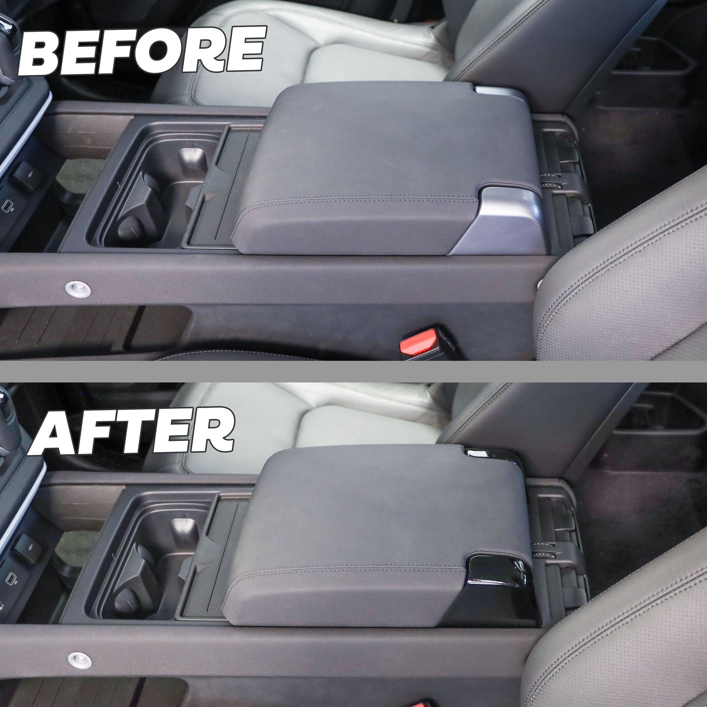 Cubby Box Hinge Covers in Gloss Black for Land Rover Defender L663