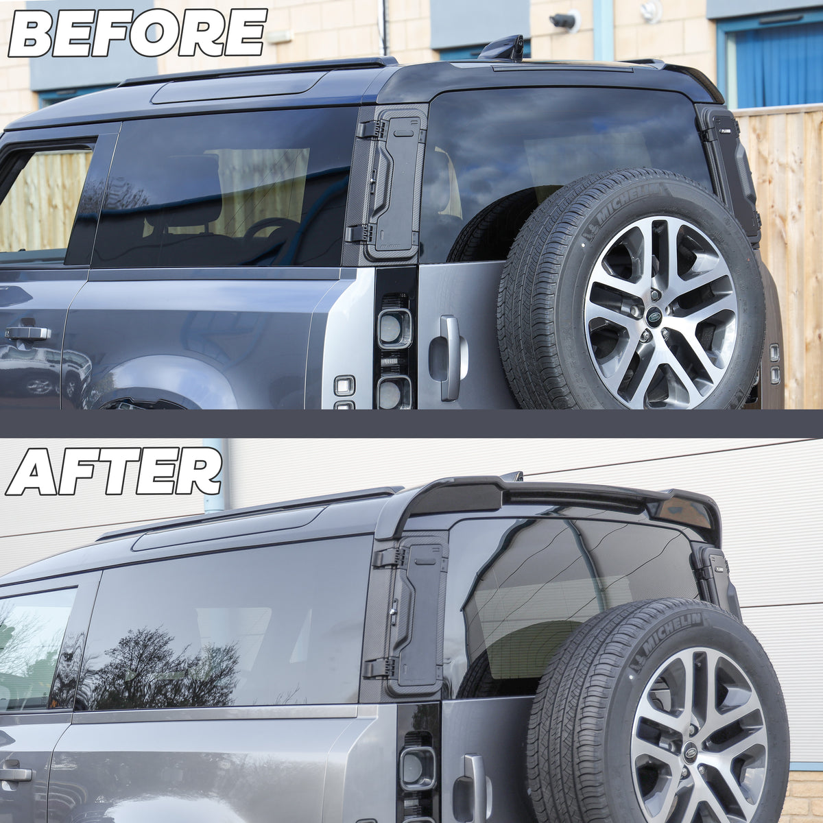 Rear Spoiler for Land Rover Defender L663 - PFUK Design - Gloss Black