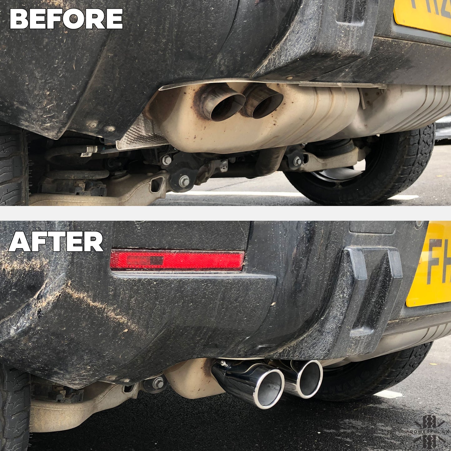 Exhaust Tips for Land Rover Defender L663 (for 55mm exhaust) - Stainless